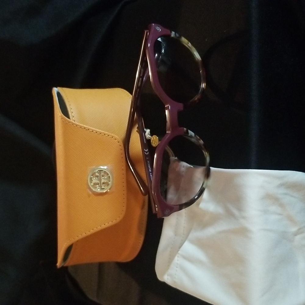 Tory Burch sunglasses with protective case and bag